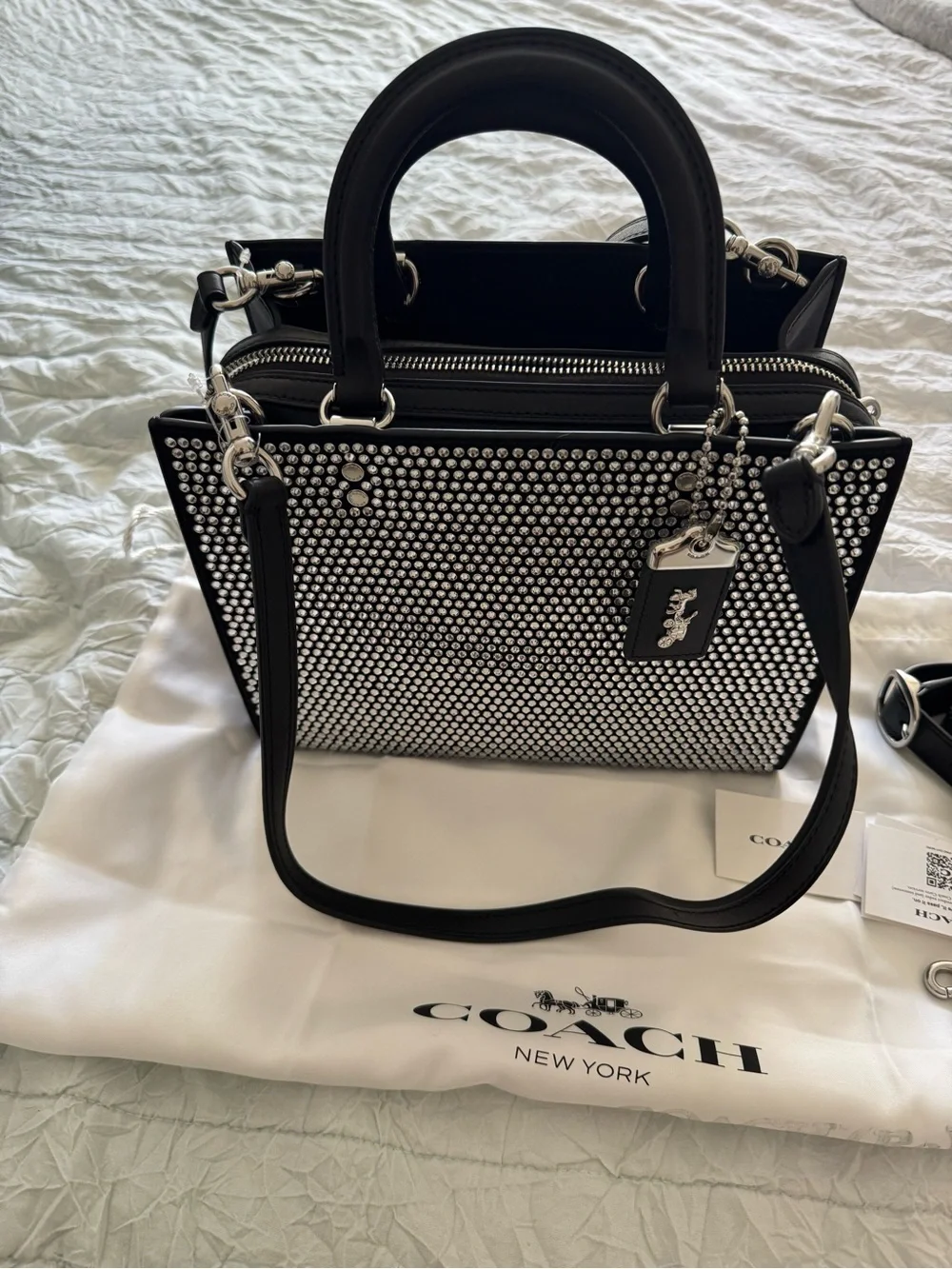 NWOT Coach Rogue 25 Black Crystal